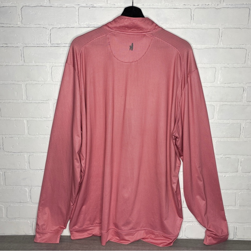 Johnnie O Large 1/4 Zip Strawberry Red Sheldon Lightweight Performance Pullover